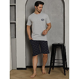 CLQTH Erkek Premium Yumuşak Dokulu Cepli Şort Pijama Takımı