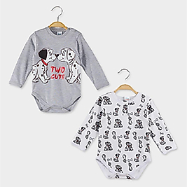 CLQTH 101 Dalmaçyalı Lisanslı Erkek Bebek 2'li Uzun Kol Body