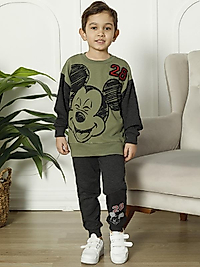 CLQTH Erkek Çocuk Lisanslı Mickey Mouse Eşofman Takımı